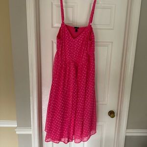 Torrid hot pink heart midi dress